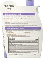Aveeno Baby Calming Comfort Bath & Lotion Set, Night time Baby Skin Care Products with Natural Oat Extract, Lavender & Vanilla Scents, Paraben-Free, 2 Items - Image 8